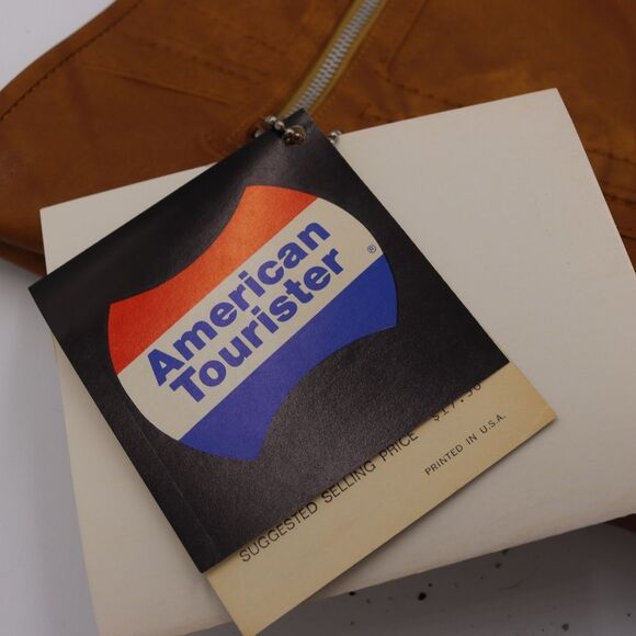 American Tourister Vintage Brown Vinyl Business Case Travel Bag Document File - Picture 9 of 10